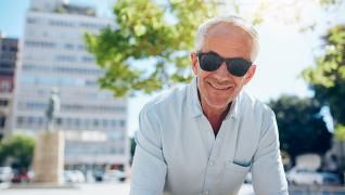 Person wearing sunglasses