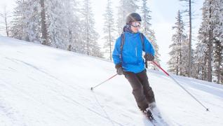 A skier on the mountain