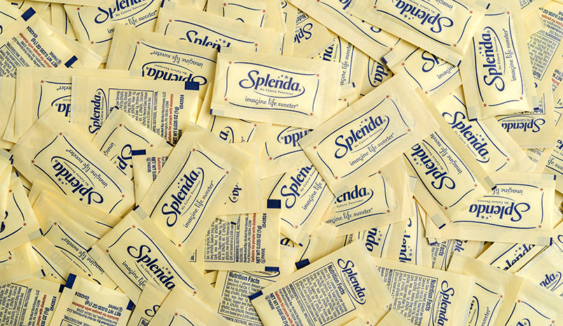 Yellow Splenda sweetener packets 