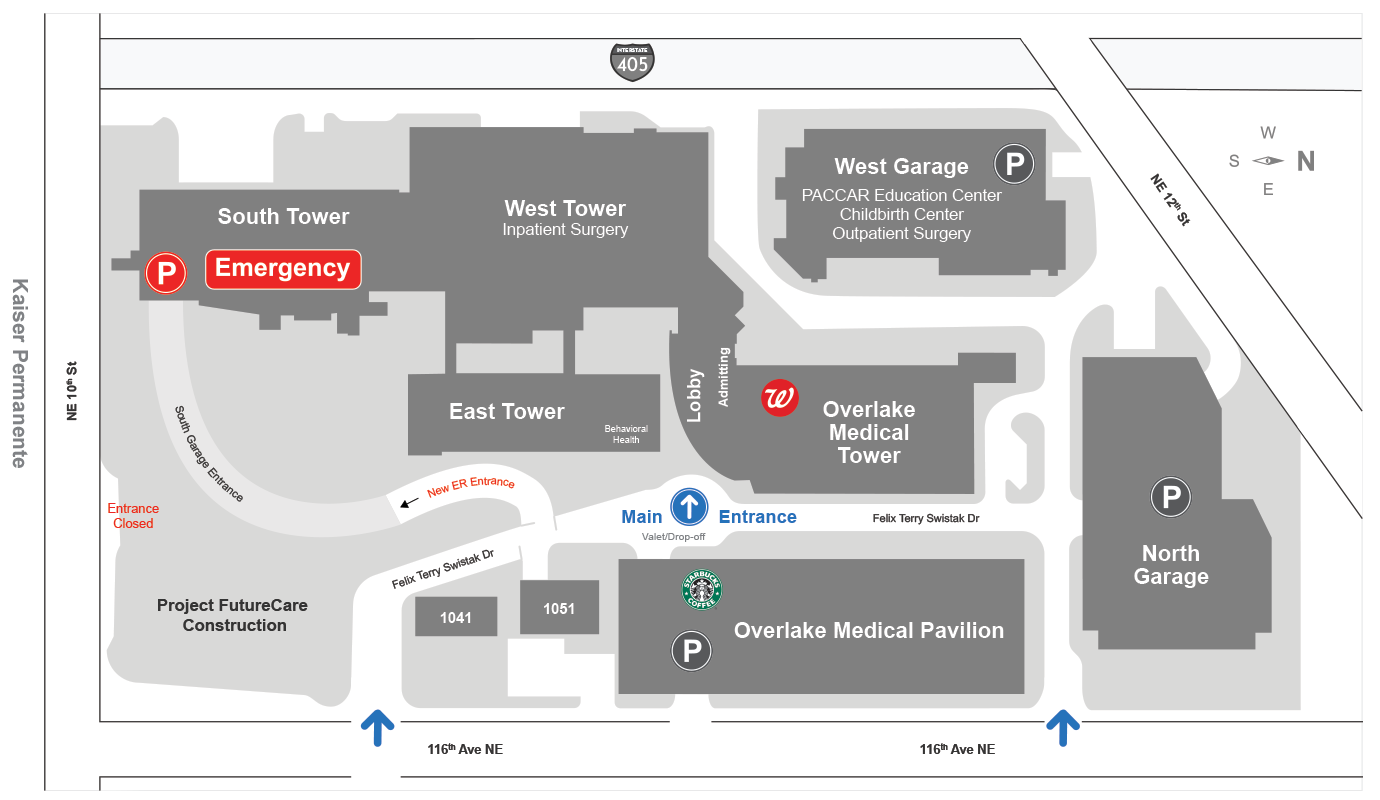 Overlake Hospital Campus Map Campus Map & Parking | Overlake Medical Center & Clinics