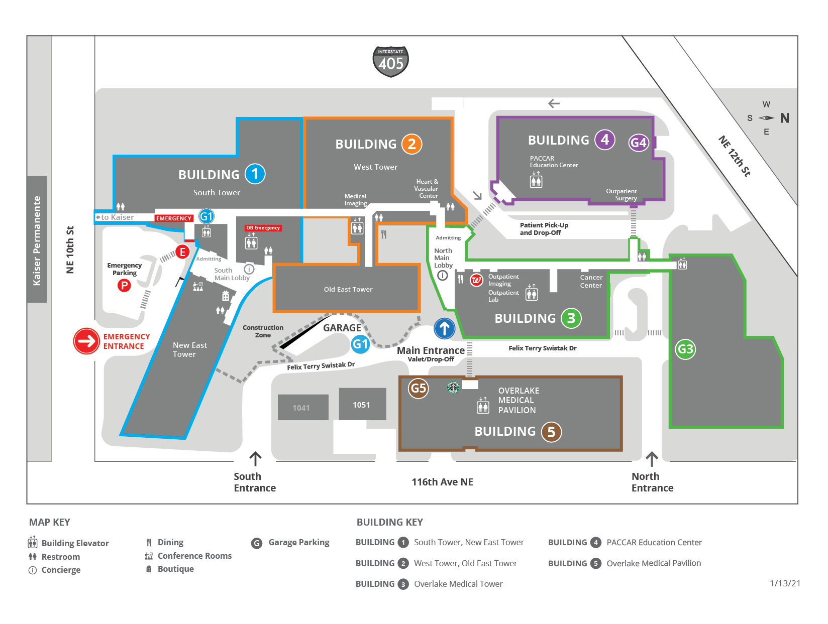 Campus Map & Parking | Overlake Medical Center & Clinics