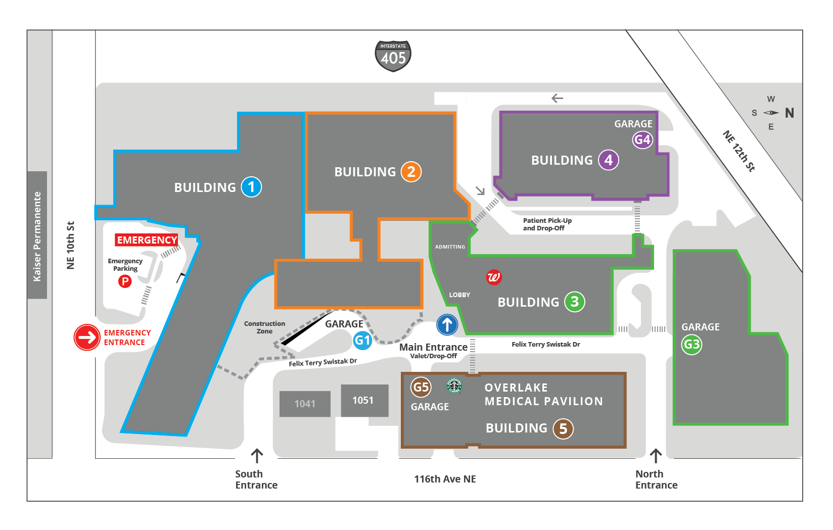 Valley Medical Center Campus Map