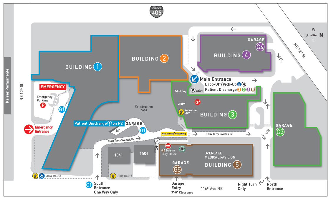 Campus Map & Parking | Overlake Medical Center & Clinics