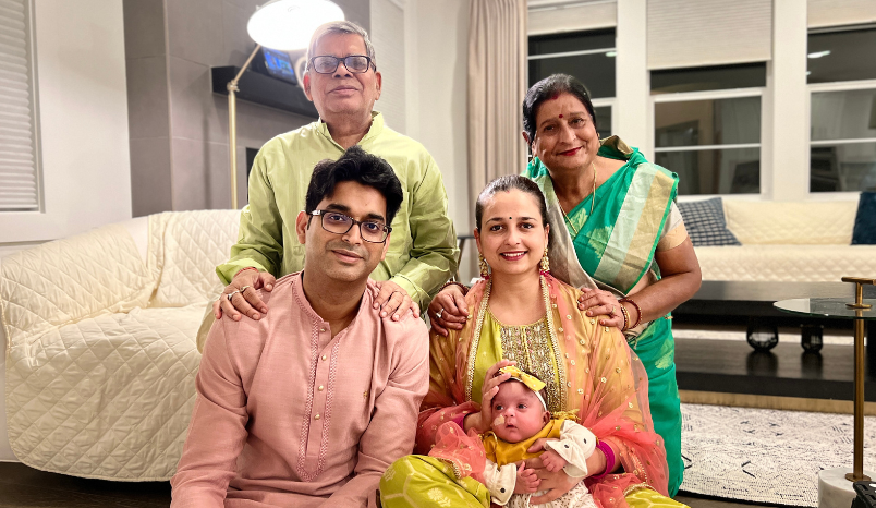 Baby Vamika and family.