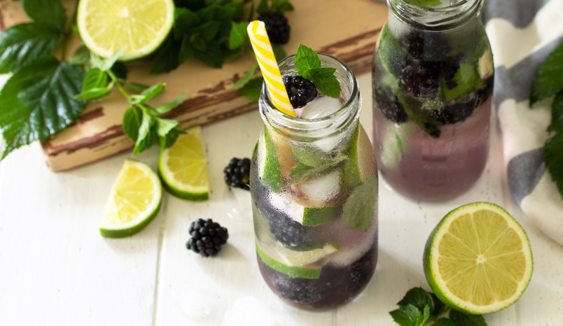 Blackberry infused water.