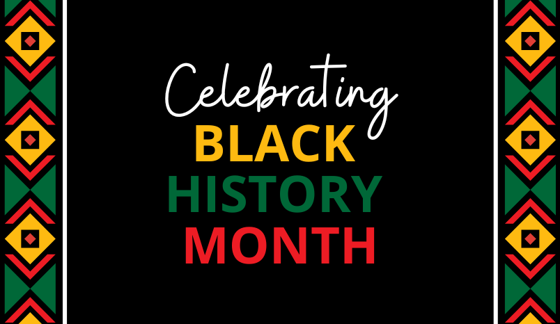 Celebrating Black History Month graphic