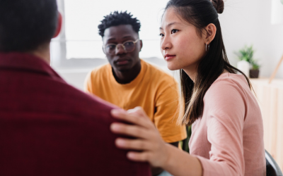 Mental health group session.