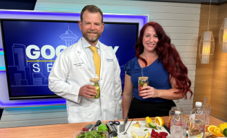Robert Riley, MD, MS, Overlake interventional cardiologist, and Maria Cammarota, Overlake clinical dietitian, came together on FOX 13's Good Day Seattle to share the health benefits of choosing an alternative to drinking alcohol. 